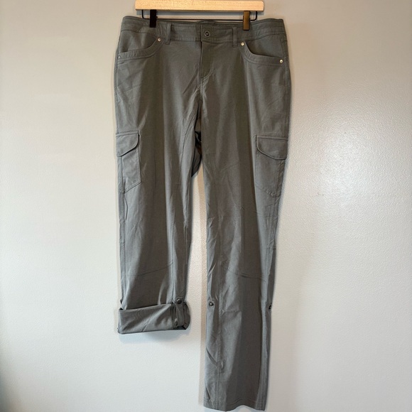 Kuhl 14 Regular Freeflex Roll Up Cargo Pants Gray Gorpcore Performance Hiking - Picture 2 of 9